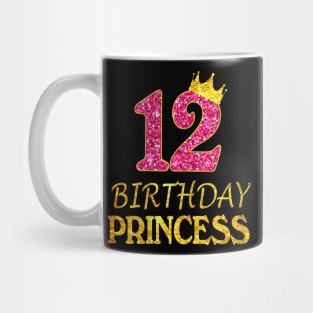 Womens 12th Birthday Princess Girl Tee For 12 Years Old Mug